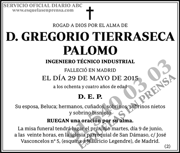 Gregorio Tierraseca Palomo